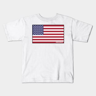 Irreverent Collection: USA Flag with smiley faces Kids T-Shirt